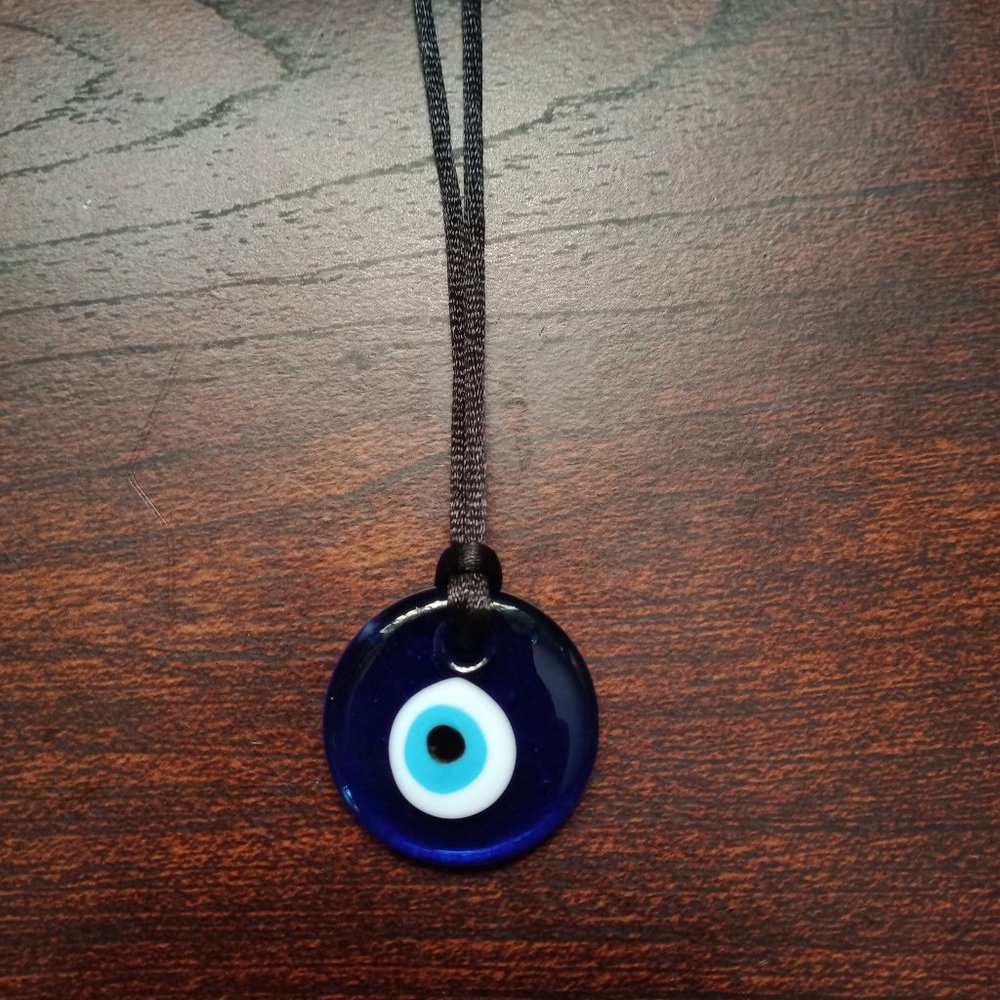 Evil Eye Pendant Necklace- Blue Evil Eye- 1.5 Inch Diameter Pendent